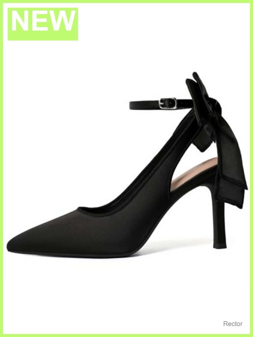 Satin Ankle Strap High Heel Sandals Square Open Toe Slingback Pumps